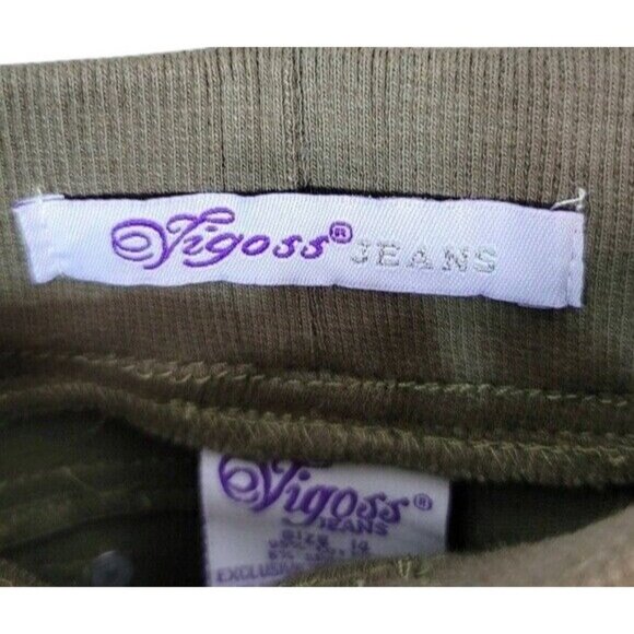 Vigoss Girls Floral Jeggings Pants Green Size 14 Pockets Pull On Leggings NWT - Picture 5 of 6